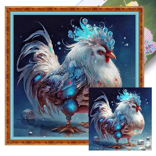 Zodiac Sign - Rooster - 11CT Stamped Cross Stitch 40*40CM