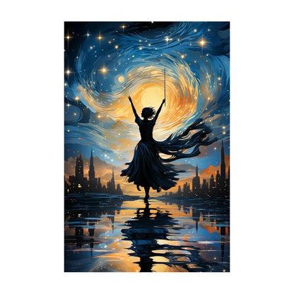 People Dancing Under The Stars - 16CT Stamped Cross Stitch 40*60CM