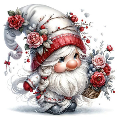 Flower Gnome - 18CT Stamped Cross Stitch 30*30CM