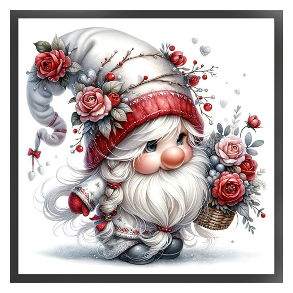 Flower Gnome - 18CT Stamped Cross Stitch 30*30CM