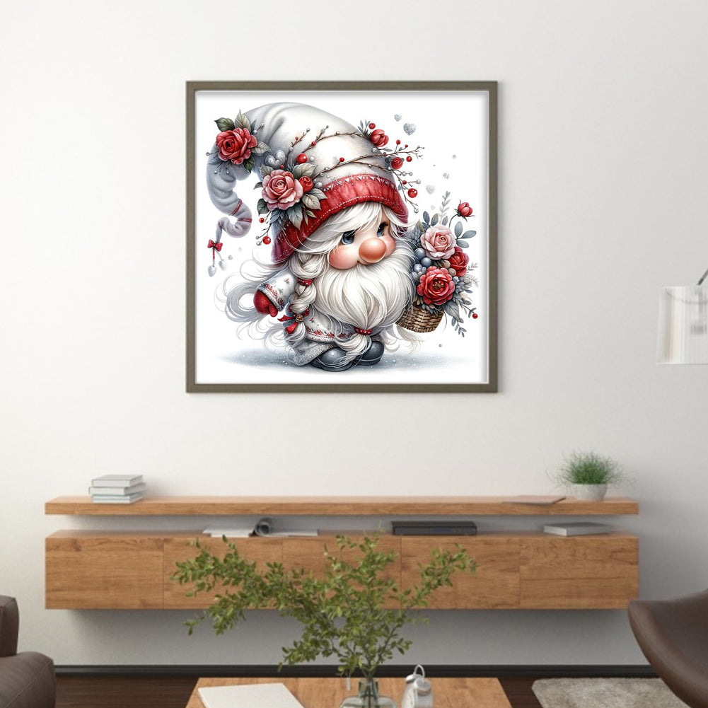 Flower Gnome - 18CT Stamped Cross Stitch 30*30CM