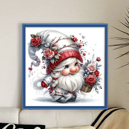 Flower Gnome - 18CT Stamped Cross Stitch 30*30CM