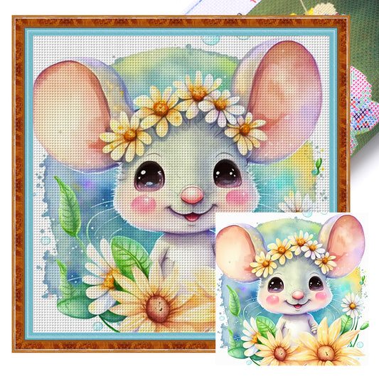 Zodiac Sign - Rat - 11CT Stamped Cross Stitch 40*40CM