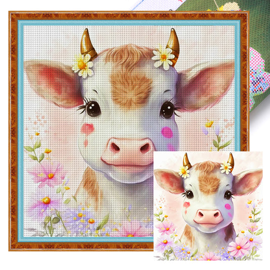 Zodiac Sign - Ox - 11CT Stamped Cross Stitch 40*40CM