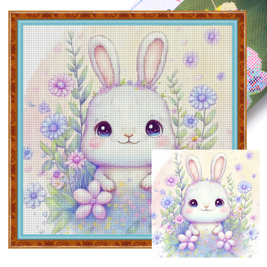 Zodiac Sign-Rabbit - 11CT Stamped Cross Stitch 40*40CM