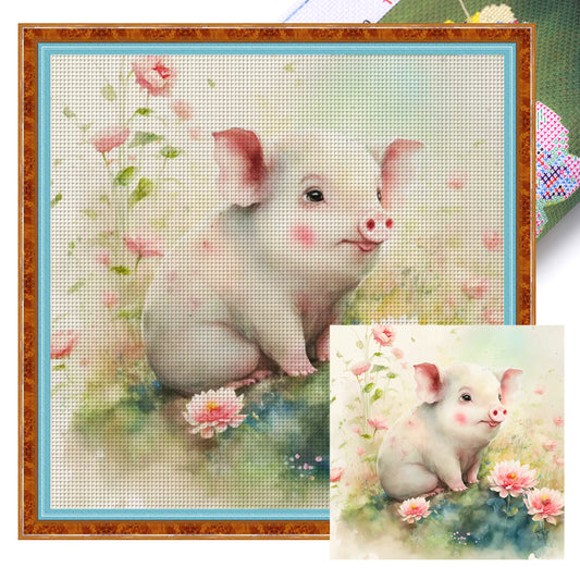 Zodiac Sign-Pig - 11CT Stamped Cross Stitch 40*40CM