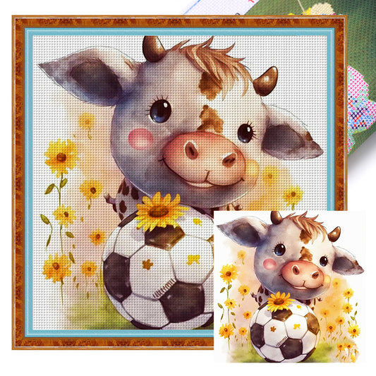 World Cup Zodiac - February Ox - 18CT Stamped Cross Stitch 25*25CM