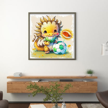 World Cup Zodiac-May Dragon - 18CT Stamped Cross Stitch 25*25CM