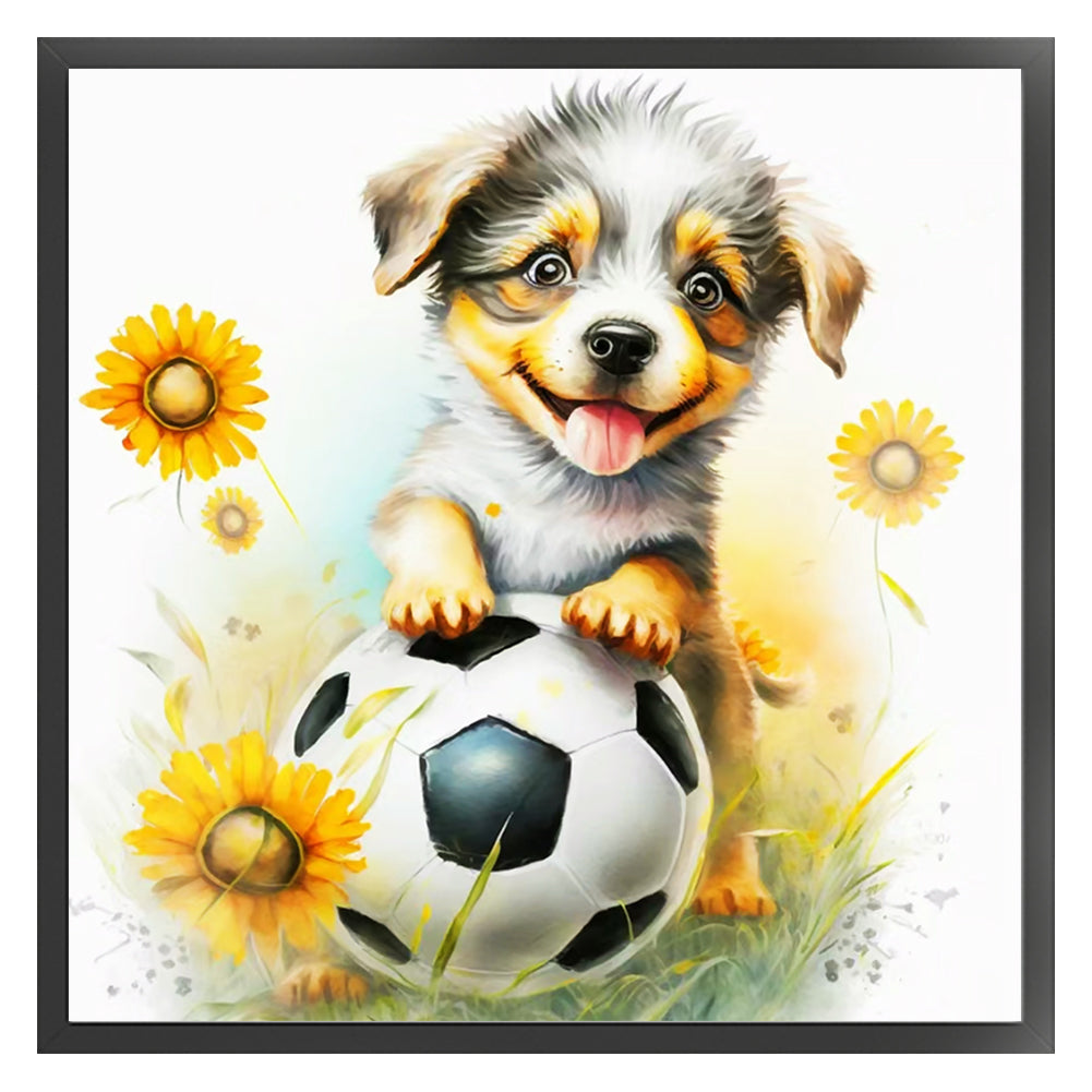 World Cup Zodiac-November Dog - 18CT Stamped Cross Stitch 25*25CM