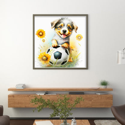 World Cup Zodiac-November Dog - 18CT Stamped Cross Stitch 25*25CM
