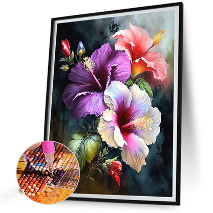 Hibiscus - Full Square Drill Diamond Painting 40*50CM