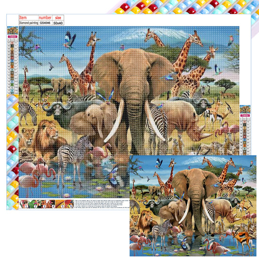 Tropical Animals - Full Square Drill Diamond Painting 50*40CM