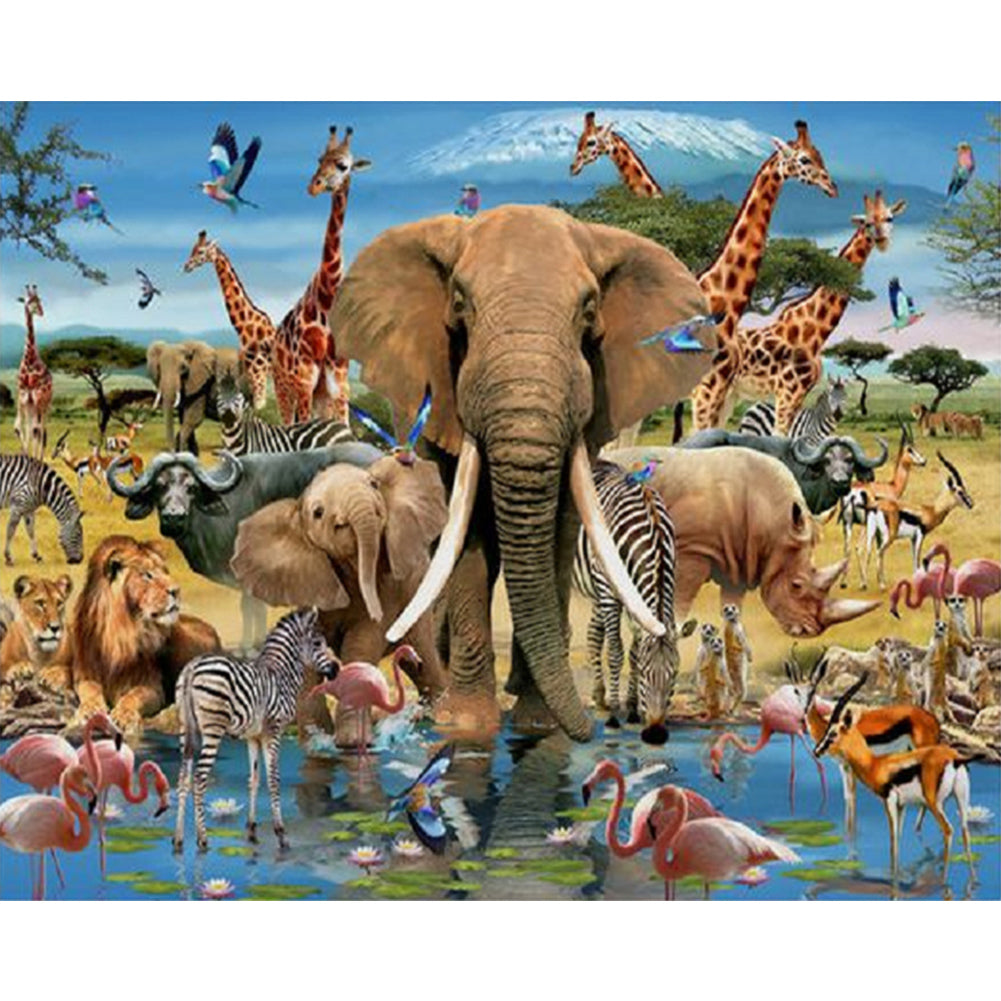 Tropical Animals - Full Square Drill Diamond Painting 50*40CM