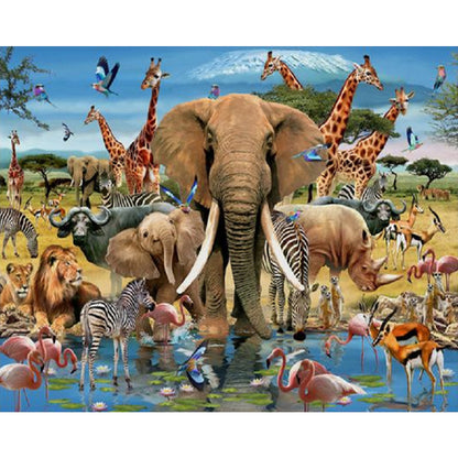 Tropical Animals - Full Square Drill Diamond Painting 50*40CM