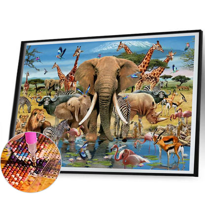 Tropical Animals - Full Square Drill Diamond Painting 50*40CM