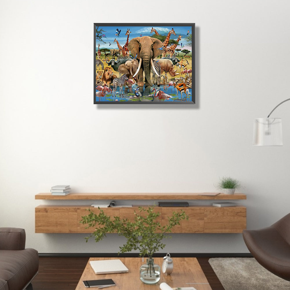 Tropical Animals - Full Square Drill Diamond Painting 50*40CM