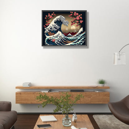 Ukiyoe Waves - Full Square Drill Diamond Painting 50*40CM
