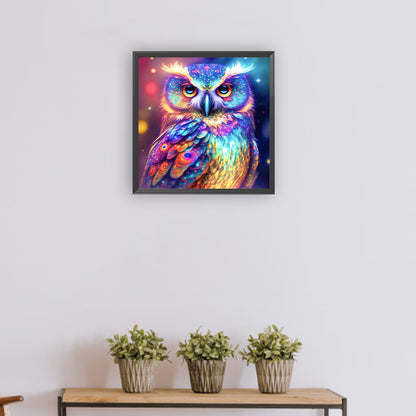Colorful Owl - Full Round Drill Diamond Painting 30*30CM