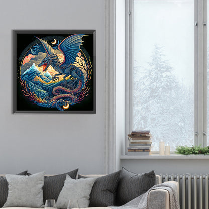 Roaring Dragon - Full Round Drill Diamond Painting 30*30CM