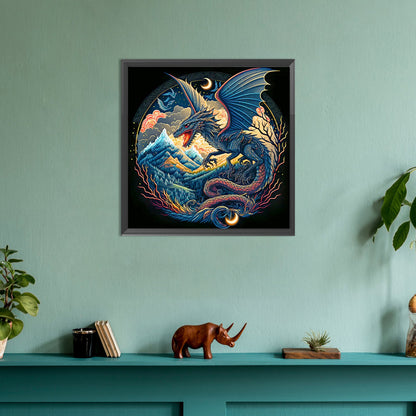 Roaring Dragon - Full Round Drill Diamond Painting 30*30CM
