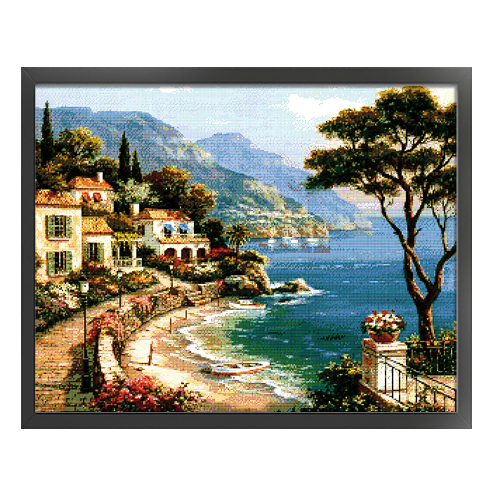 Harbor Of Love - 14CT Stamped Cross Stitch 63*50CM(Joy Sunday)