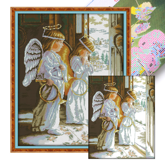 The beautiful scenery of Park - 14CT Stamped Cross Stitch Kit - 55