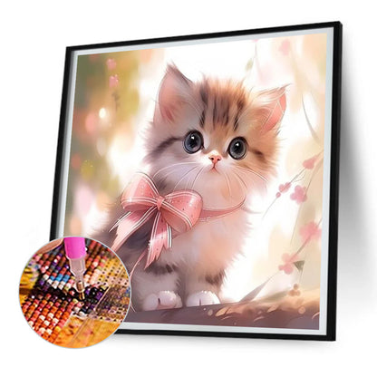 Cat - Full Round Drill Diamond Painting 30*30CM