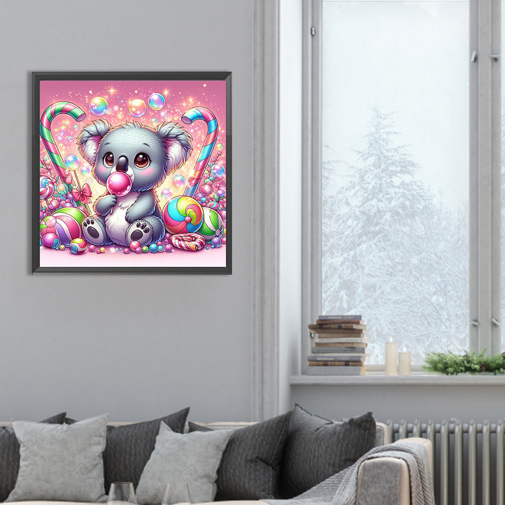 Candy And Koala - Full Round Drill Diamond Painting 30*30CM