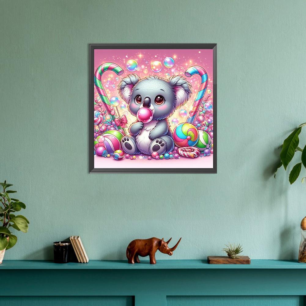 Candy And Koala - Full Round Drill Diamond Painting 30*30CM