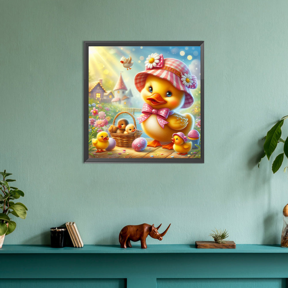 Little Yellow Duck - Full Round Drill Diamond Painting 30*30CM