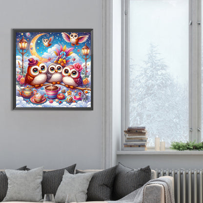 Owl - Full Round Drill Diamond Painting 30*30CM