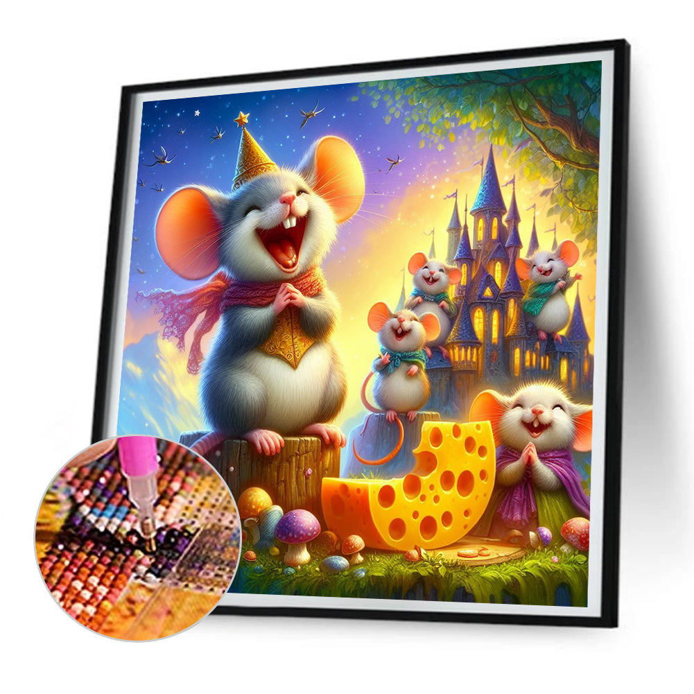 Cheese And Mouse - Full Round Drill Diamond Painting 30*30CM