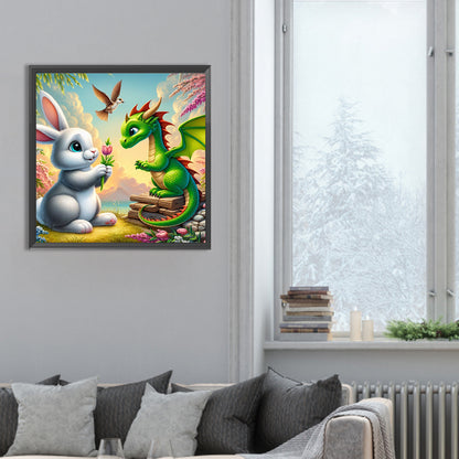 Rabbit And Dragon - Full Round Drill Diamond Painting 30*30CM