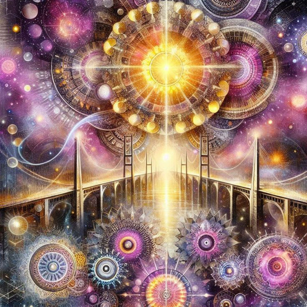 Space-Time Gear - Full Round Drill Diamond Painting 40*40CM