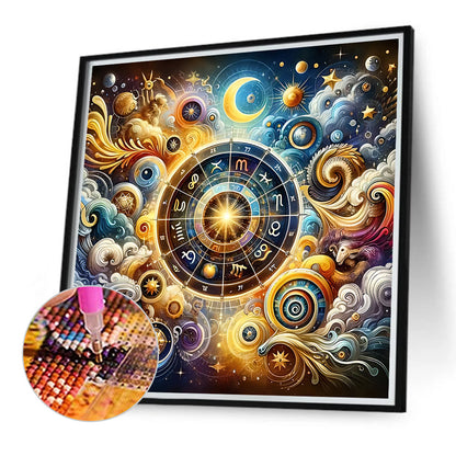 Twelve Constellations From Another World - Full Round Drill Diamond Painting 40*40CM