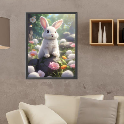 Garden Rabbit - Full Round Drill Diamond Painting 30*40CM