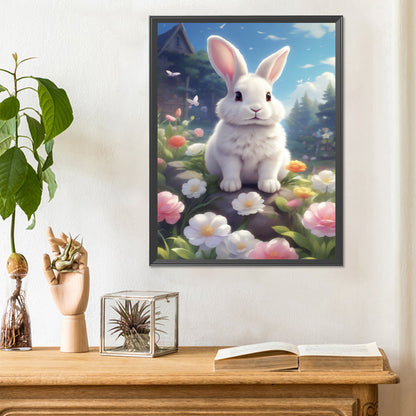 Garden Rabbit - Full Round Drill Diamond Painting 30*40CM