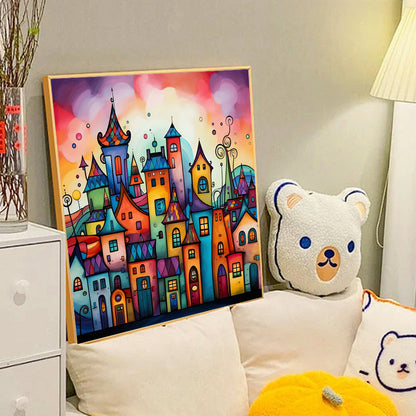 Street House - Full Round Drill Diamond Painting 40*40CM