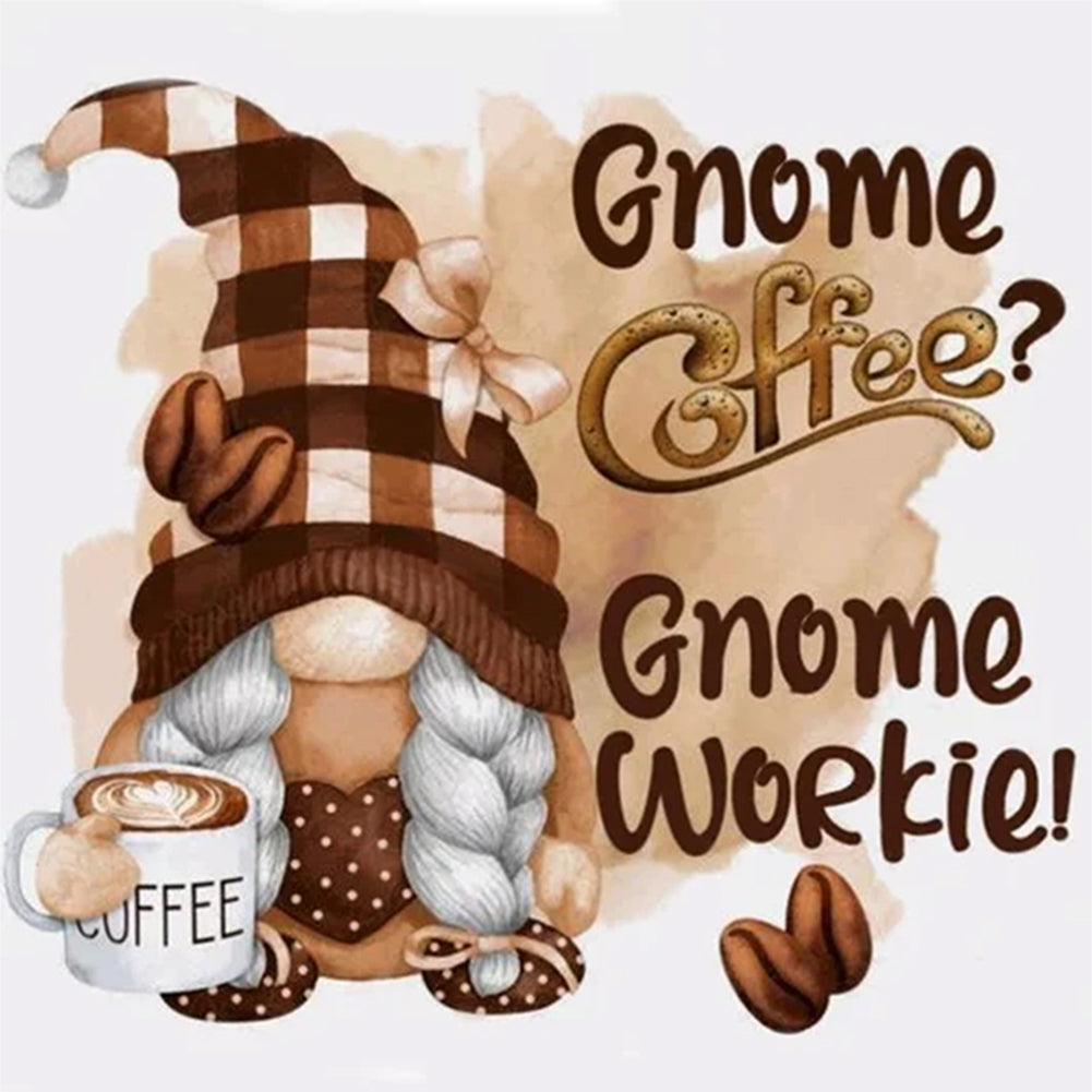 Coffee Gnome - 11CT Counted Cross Stitch 40*40CM