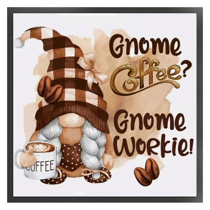 Coffee Gnome - 11CT Counted Cross Stitch 40*40CM