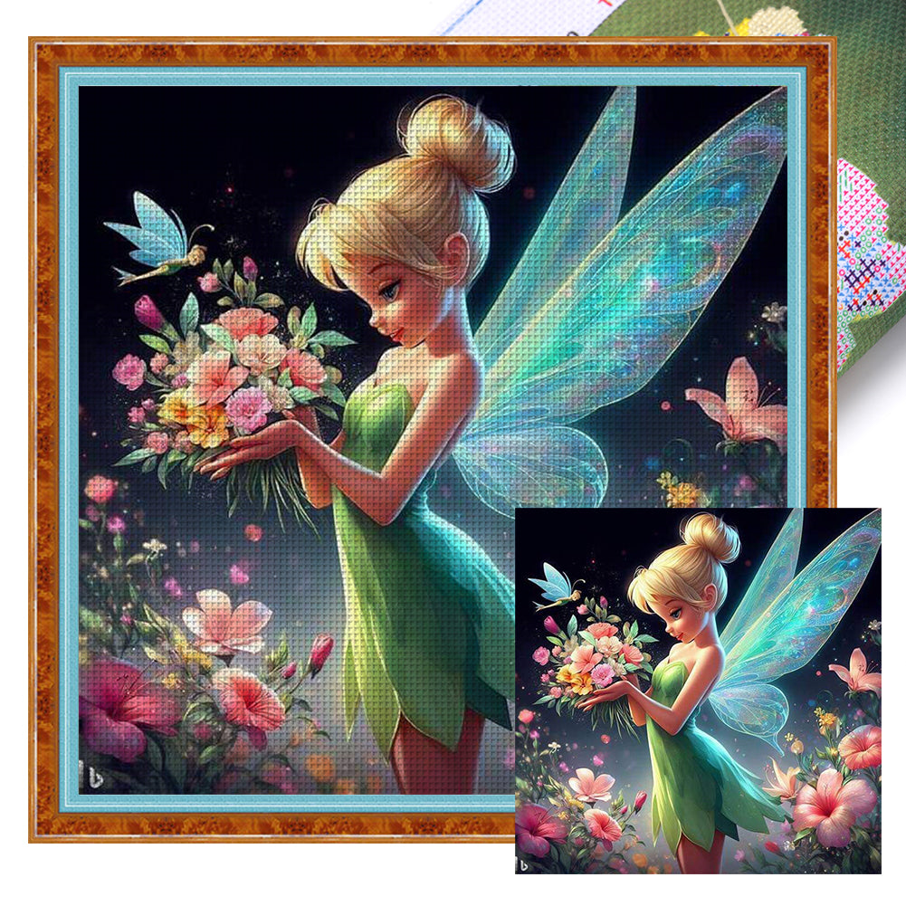 Tinker Bell - 11CT Stamped Cross Stitch 40*40CM