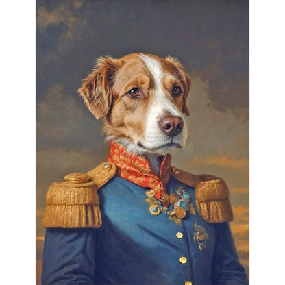 Handsome Western Cowboy Puppy - Full Round Drill Diamond Painting 30*40CM