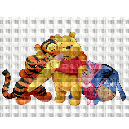 Winnie The Pooh And His Friends - 11CT Stamped Cross Stitch 50*40CM