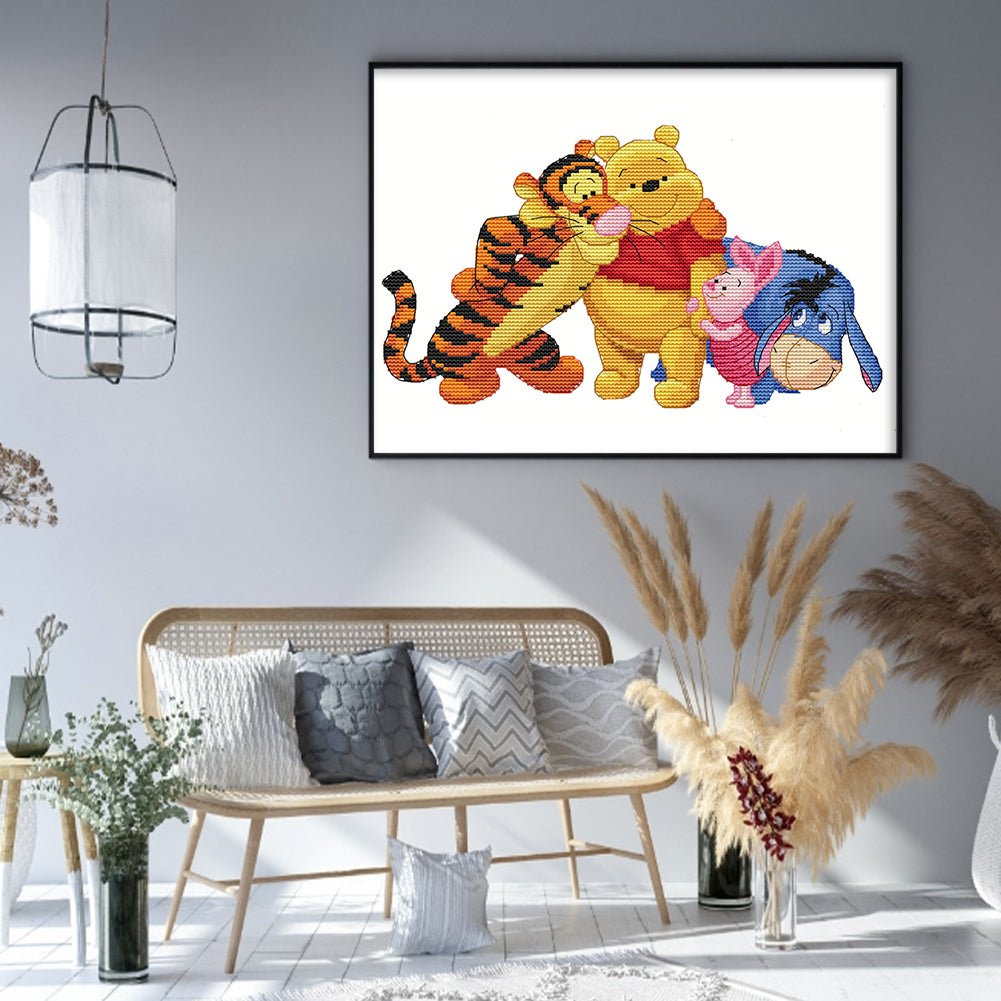 Winnie The Pooh And His Friends - 11CT Stamped Cross Stitch 50*40CM