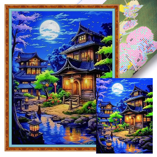 Ancient Courtyard - 11CT Stamped Cross Stitch 40*56CM