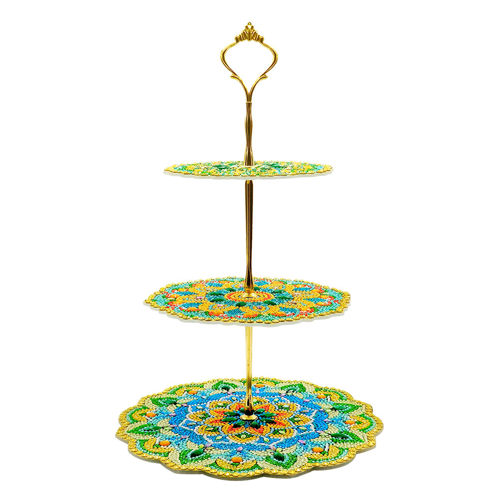 3-Tiered Diamond Painting Serving Tray for Coffee Table Serving Serving Food