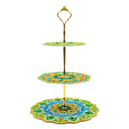 3-Tiered Diamond Painting Serving Tray for Coffee Table Serving Serving Food