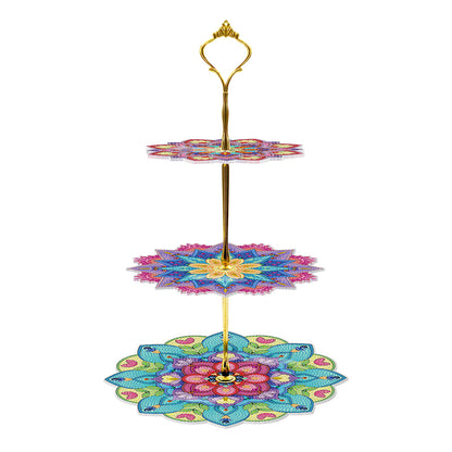 3-Tiered Diamond Painting Serving Tray for Coffee Table Serving Serving Food