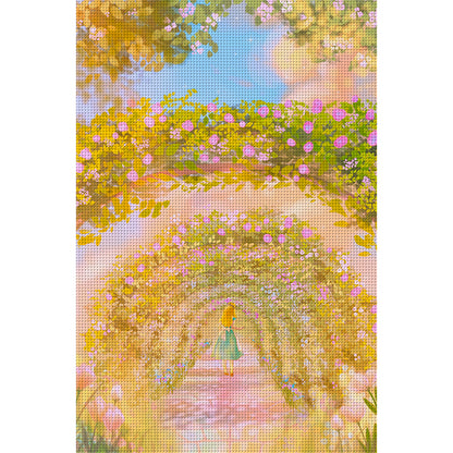 Alice In The Garden - 11CT Stamped Cross Stitch 50*77CM