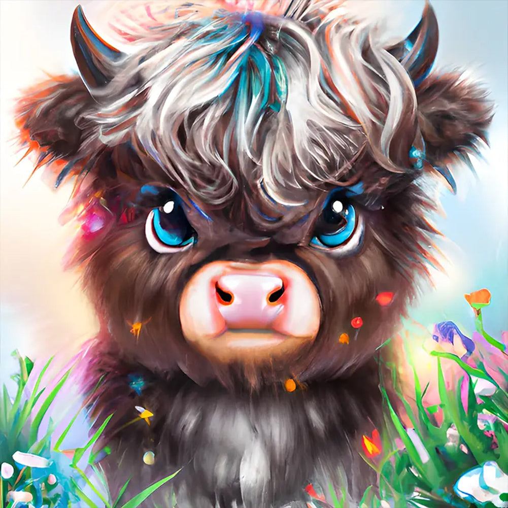 Cute Yak - Full Round Drill Diamond Painting 30*30CM